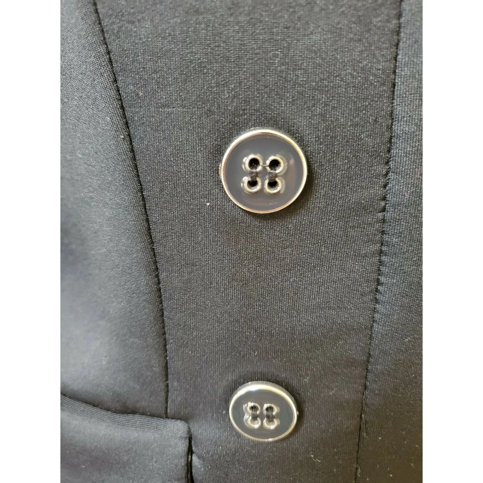 New York & Company NY&C Stretch Womens Blazer Size 4 Black Three Snap Button - Image 2