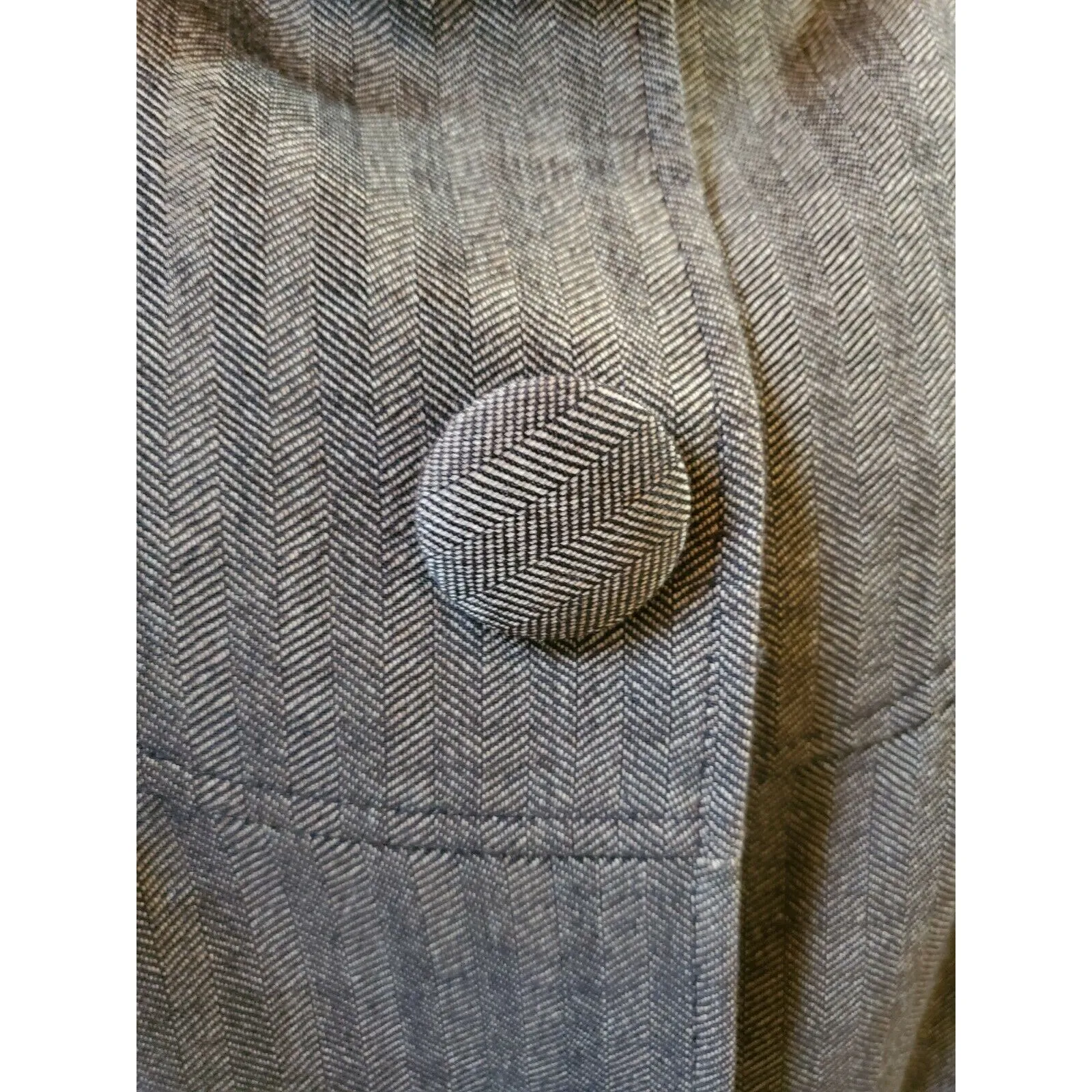 GIANNI BINI brown tweed wool blend elbow sleeve jacket Small - Image 3