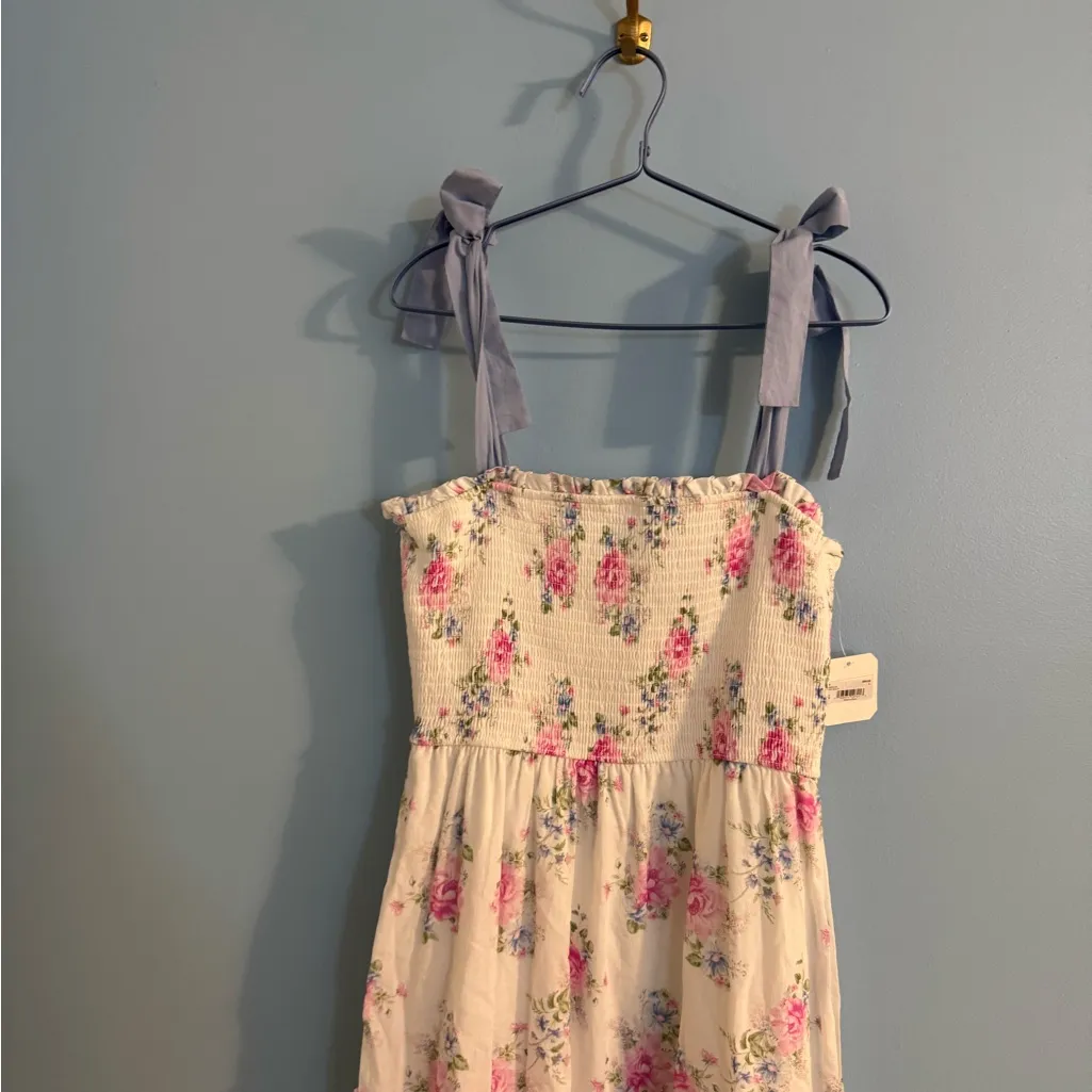 Altard State NWT floor length floral dress with tie straps size L Size L - Image 2