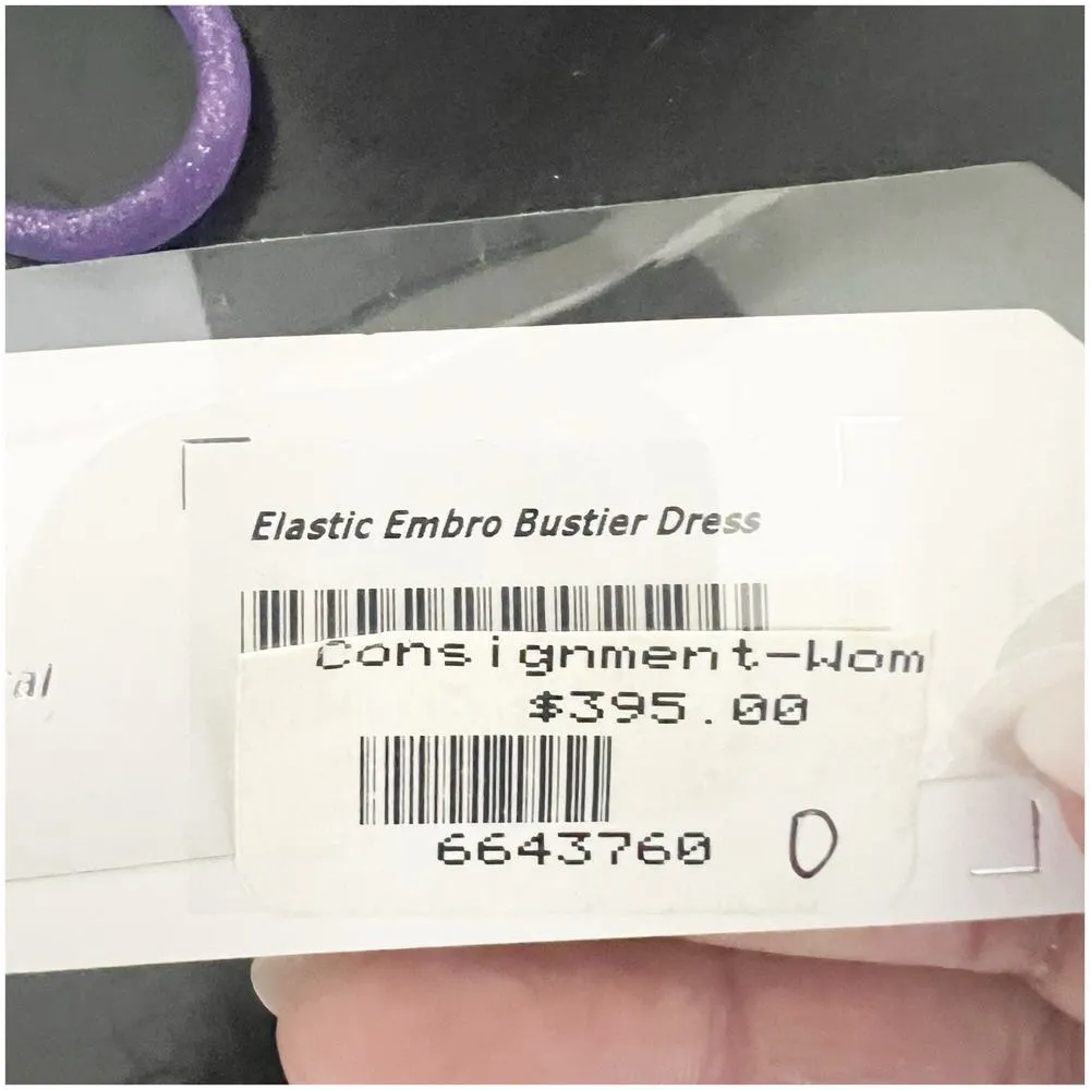 MARIE FRANCE VAN DAMME Elastic Embroidered Bustier Dress White NWT Size 0 - Image 9