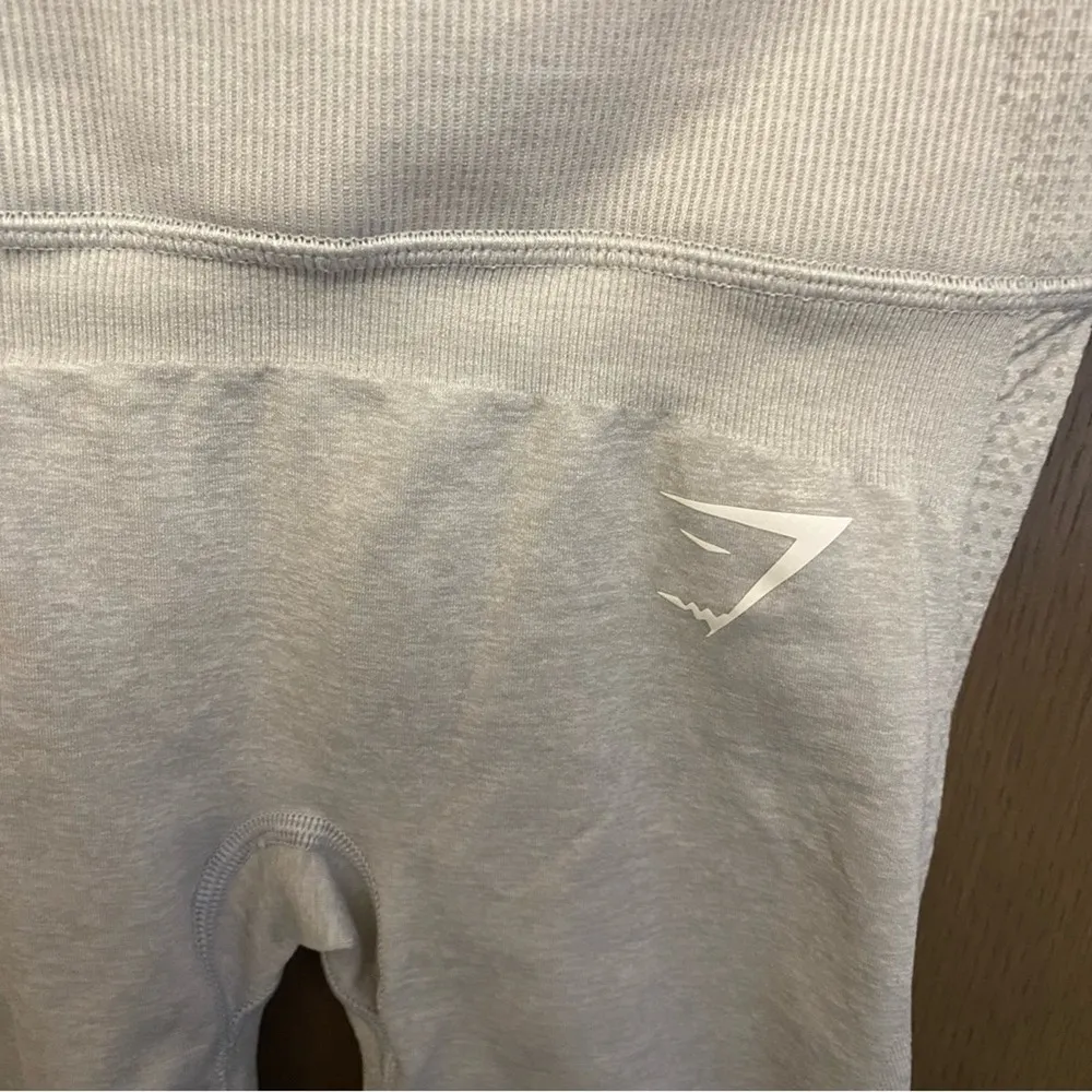 Gymshark Vital Boost Leggings Light Gray Marl Seamless Size XS - Image 7