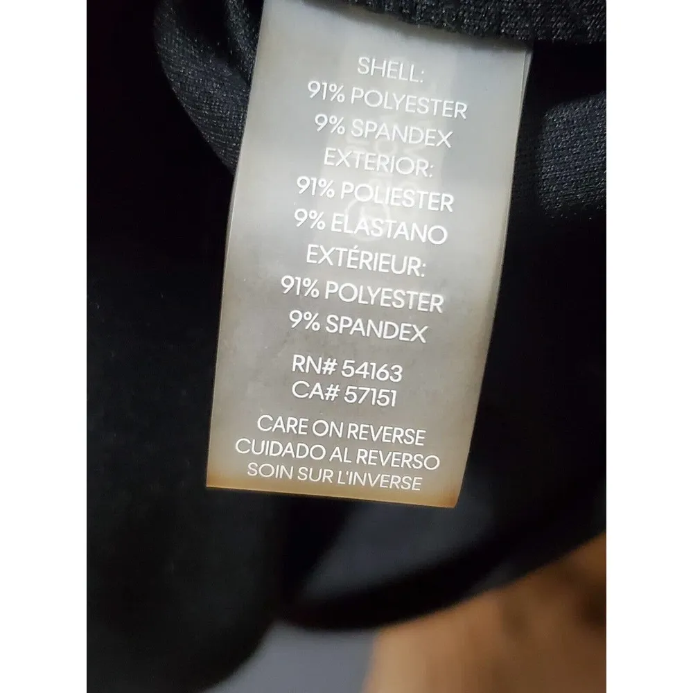 Calvin Klein Women's Black Polyester V-Neck Sleeveless Knee Length Dress Size 2 - Image 9