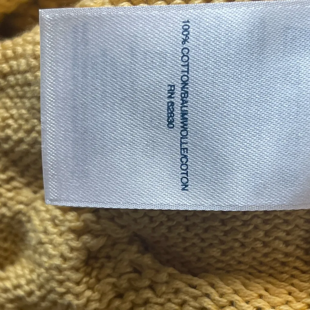 Lands End Women’s Drifter‎  Cotton Cable Knit Fisherman  Light Academia Sweater - Image 4