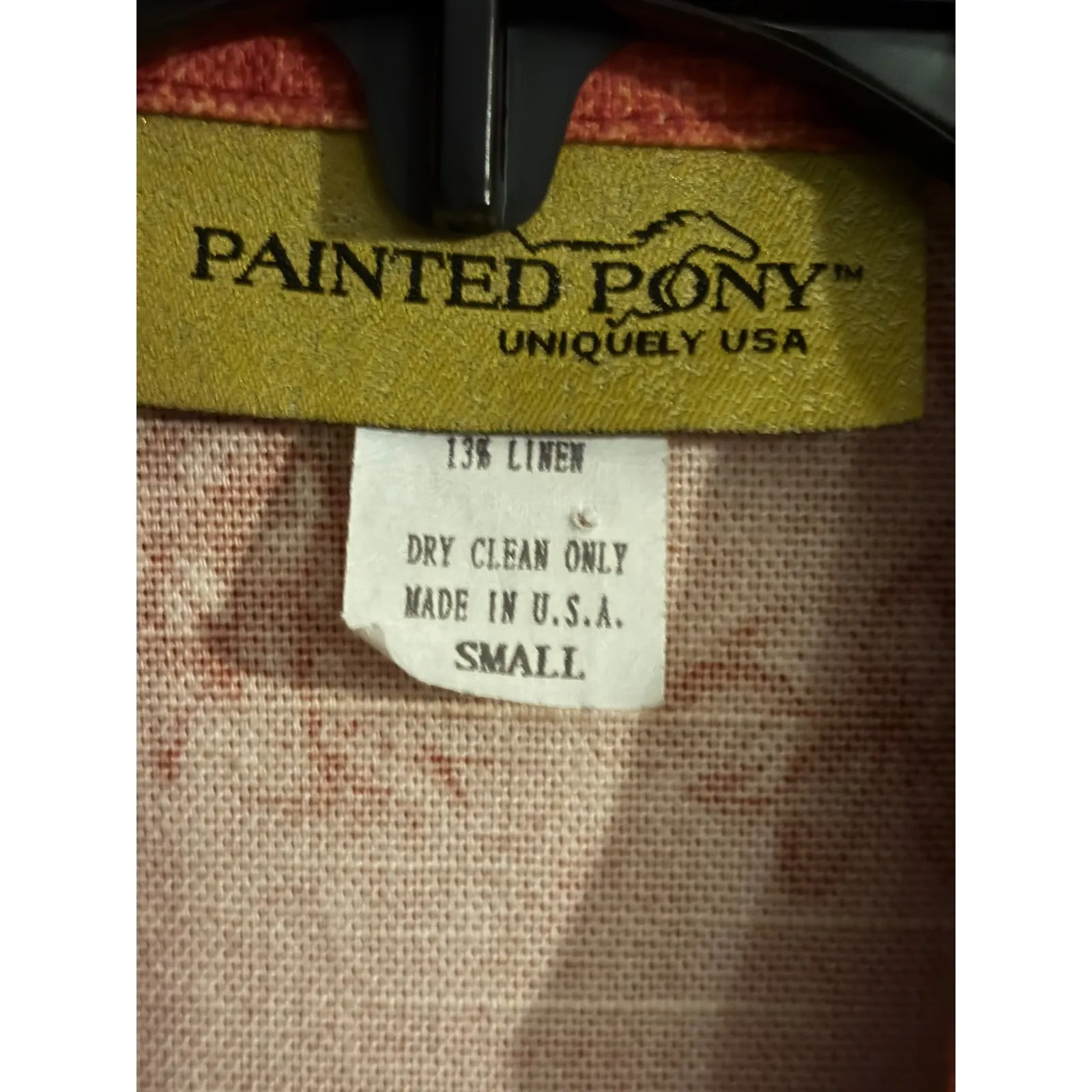 Painted Pony Women's Small Red Linen Blend Cheetah Jungle Print Button Up Shirt - Image 6