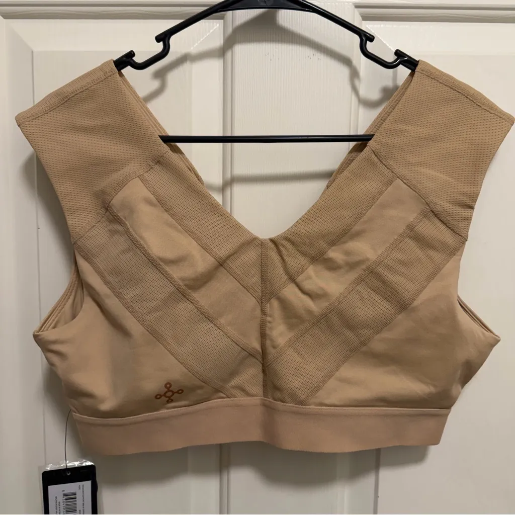 Tommie Copper Shoulder Support Bra With Zipper Nude Womens Size XL Tan - Image 2