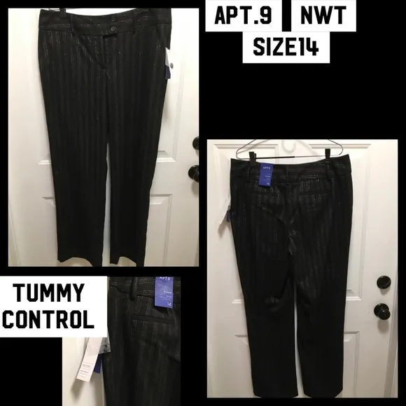 Apt.9 Black Dress pants NWT size 14 - Image 3