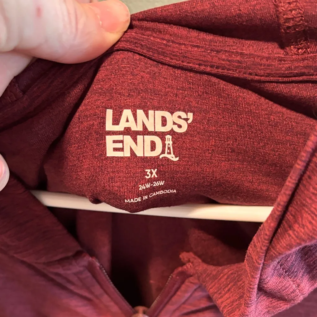 Lands' End Burgundy Zip - Image 2