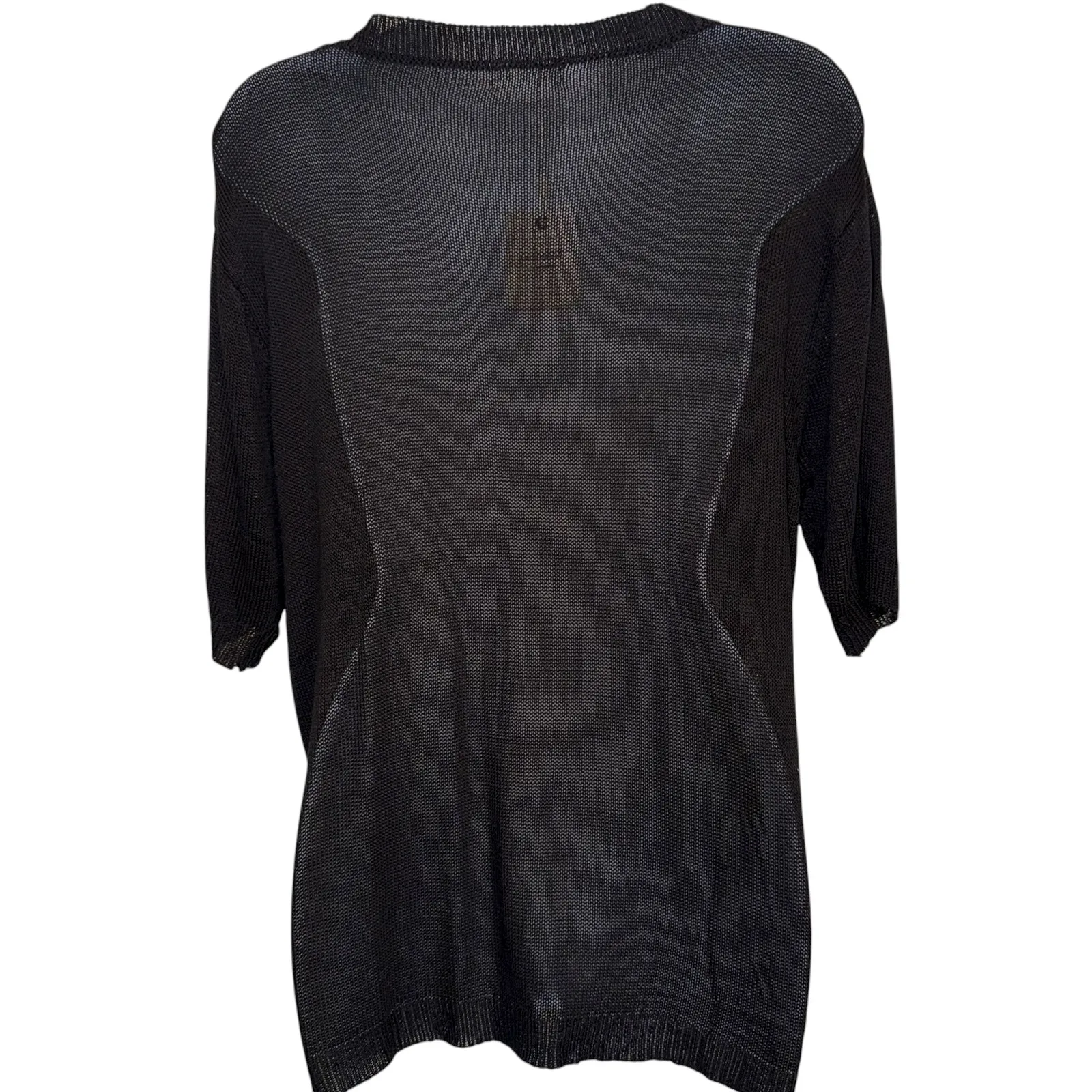 ANDTHEWHY LA Black Lightweight Mesh Knit Grace Graphic Top S/S NWT M/L - Image 7