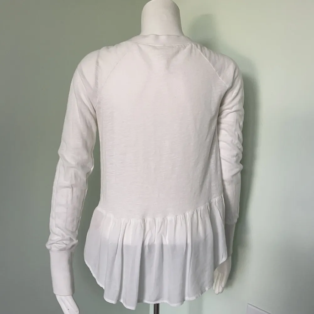 Free People white long sleeve embroidered shirt - Image 5