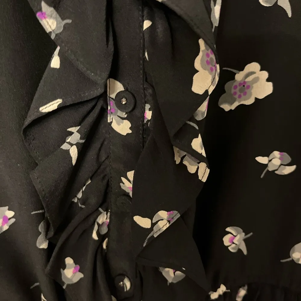 Rebecca Taylor Ghost Flower Floral Silk Mini Dress Size 0 - Image 5