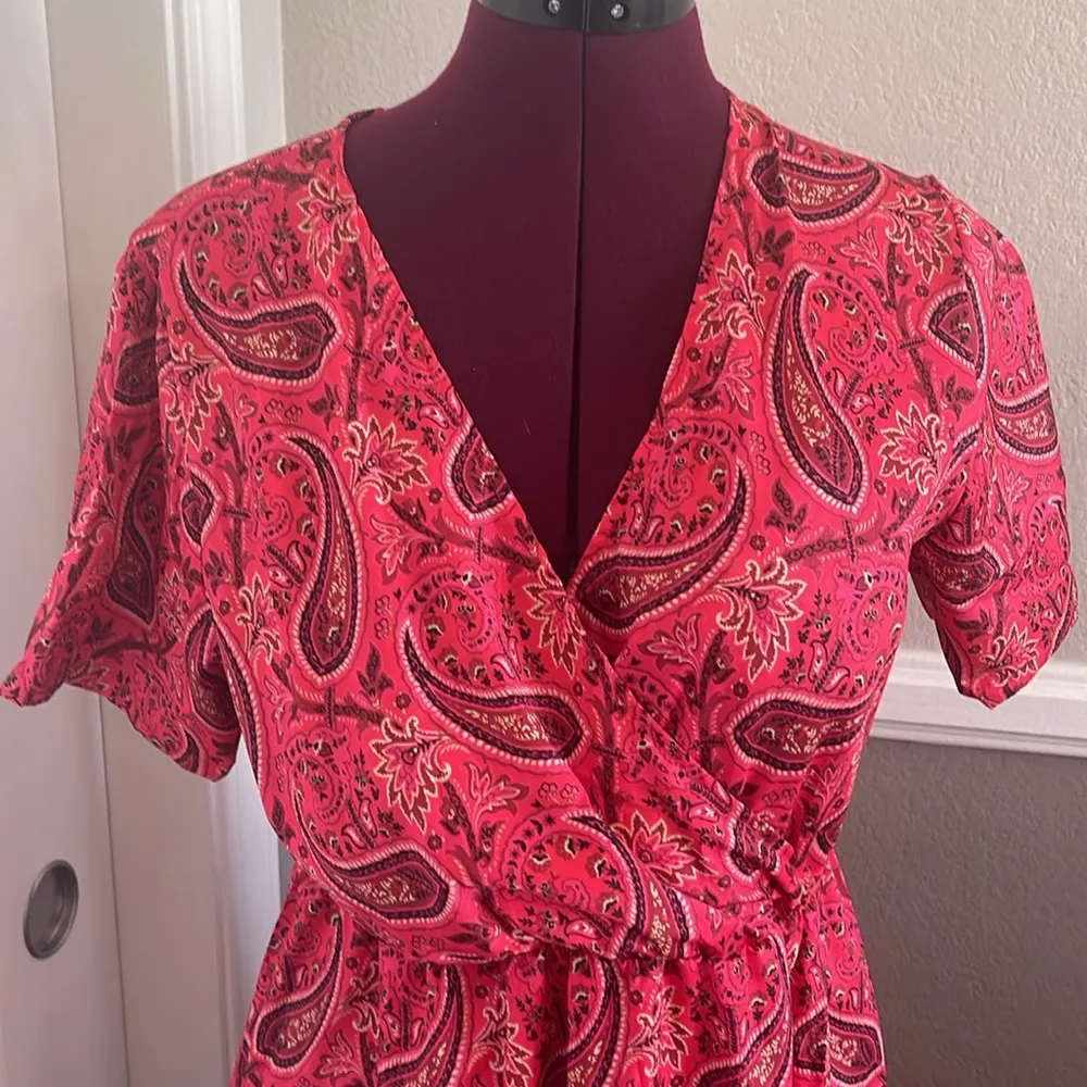 Boho Paisley Maxi Dress Sz L Size L - Image 2