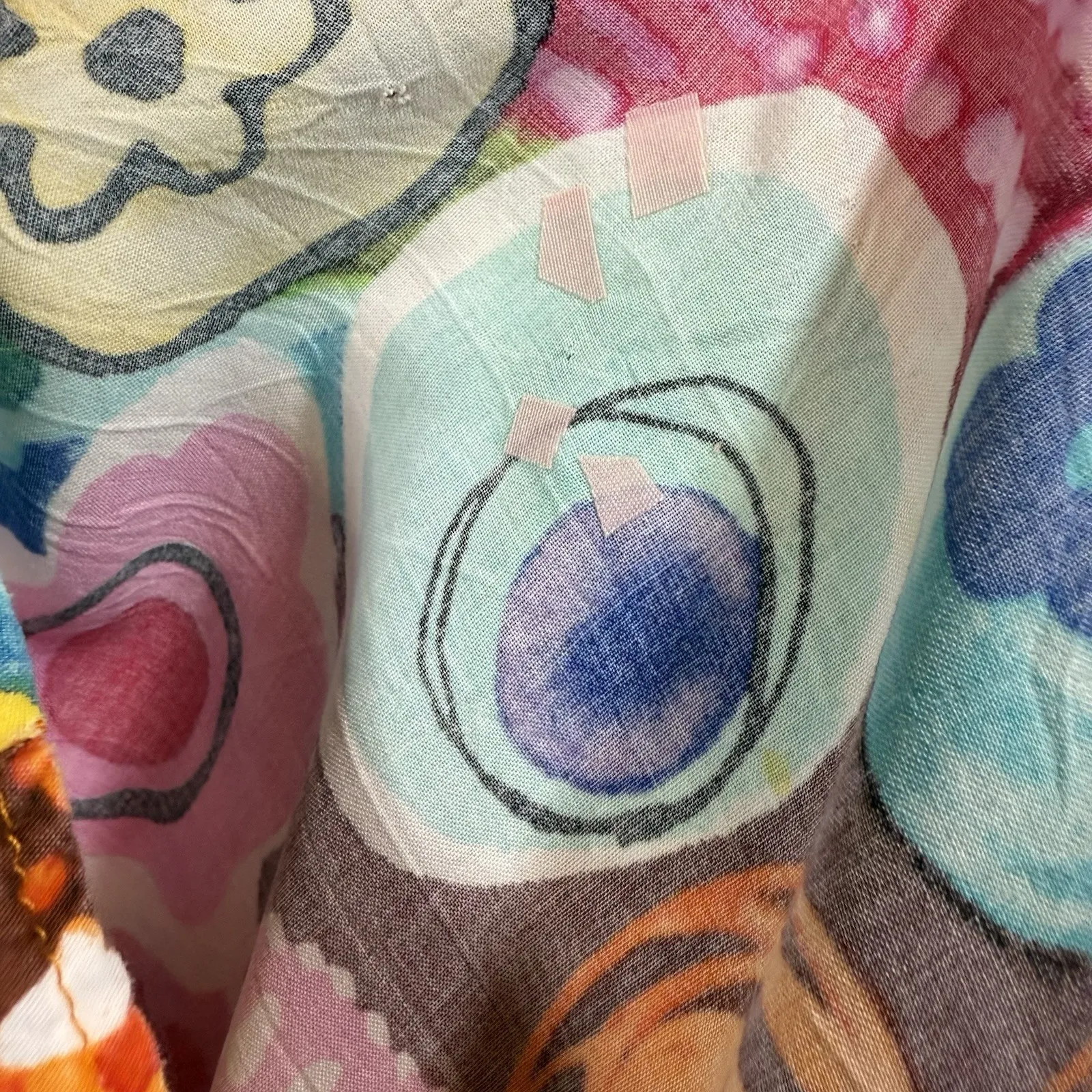 Vintage Jams World Sundress Small Abstract Floral Psychedelic Boho Festival READ - Image 8