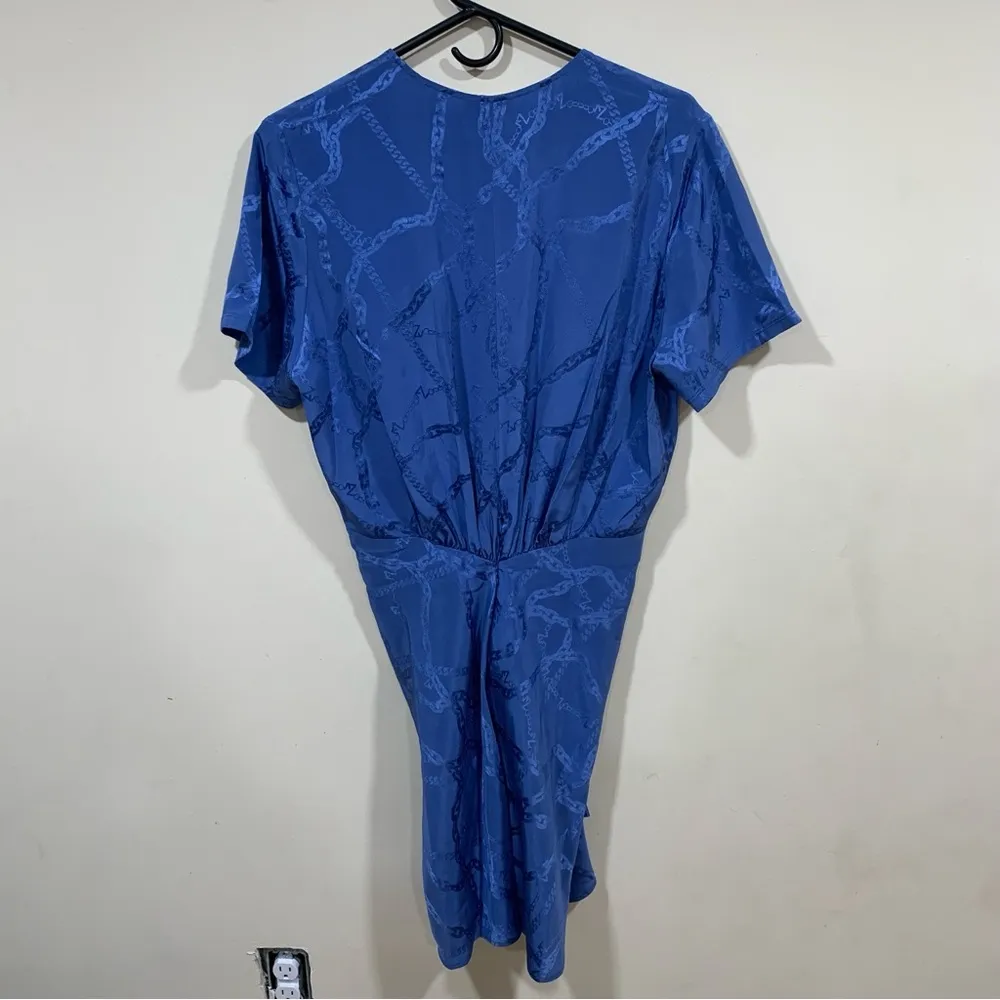 NWT Zadig & Voltaire - Rozom Silk Jacquard Chaines Dress - Surf
Size Large - Image 10