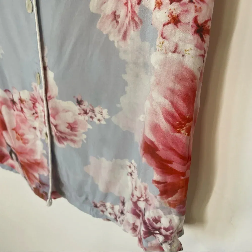 PLUM PRETTY SUGAR Oceane Lulls The Billows Blue Floral Lounge Set Size Small - Image 15