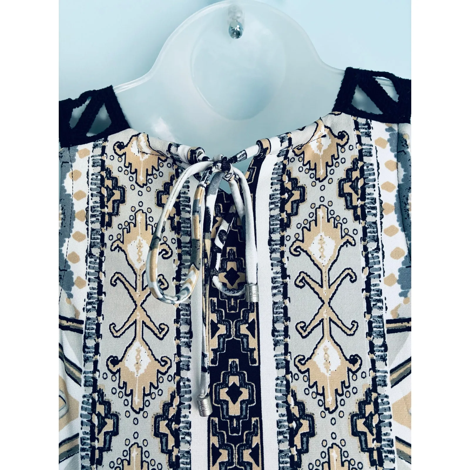 Hale Bob Esma Crochet Maxi Dress Boho Women's Medium - Image 9