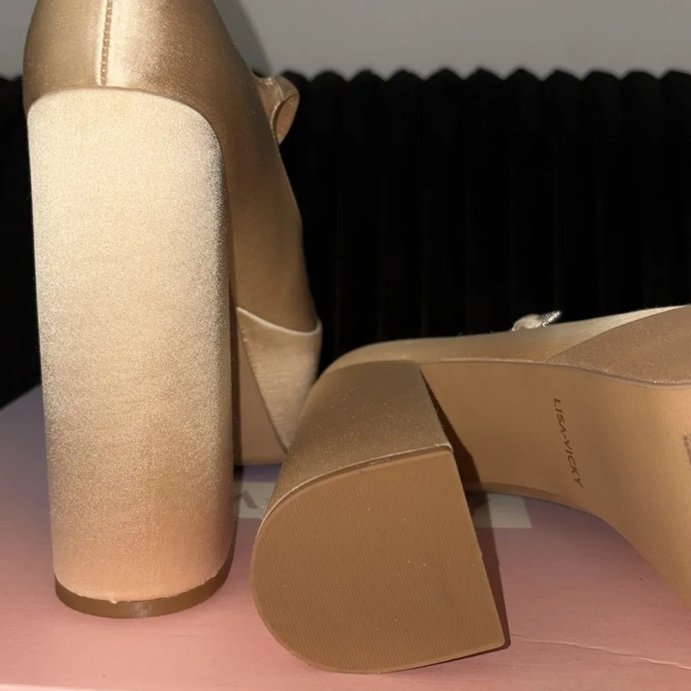 Lisa Vicky Vault Platform Mary Jane Pump In Champagne Size 8.5 - Image 8