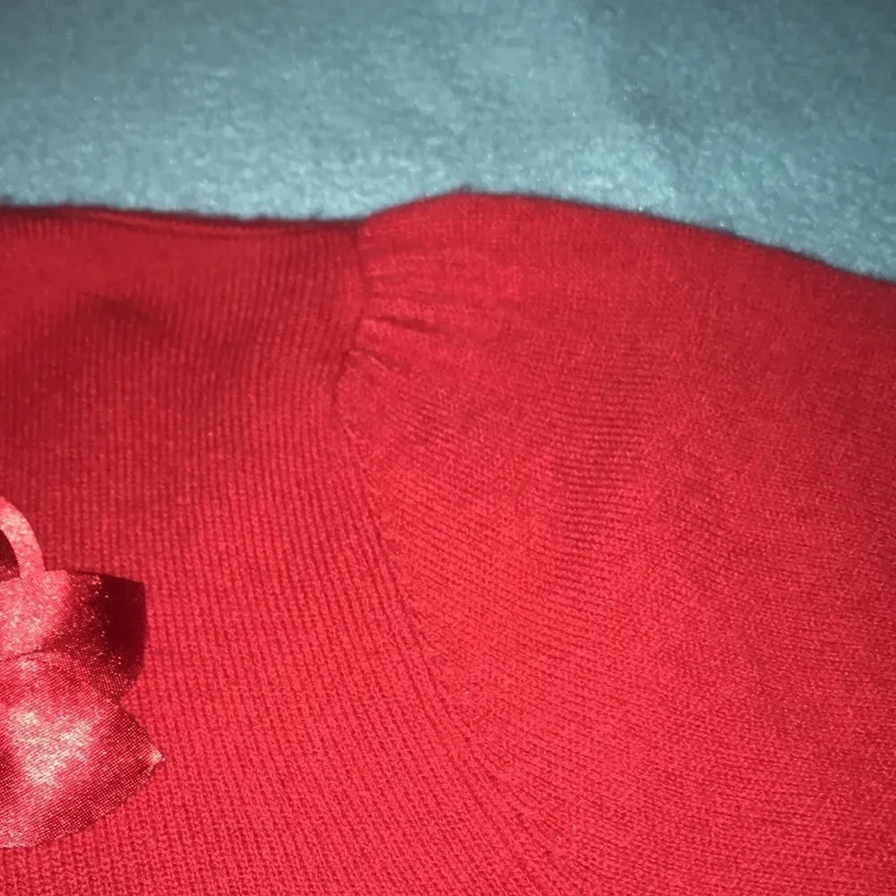 MERCER Street Studio long sleeve floral embellished soft red sweater size XL - Image 5