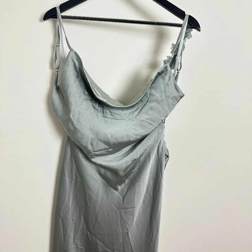JLUXLABEL Down the Aisle Open Back Satin Gown in Sage Size Small - Image 7