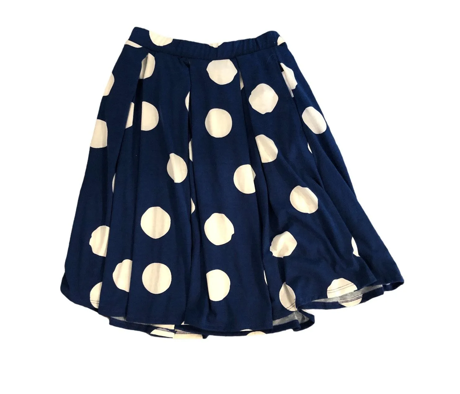 Blue White Polka Dot Skirt - Image 3