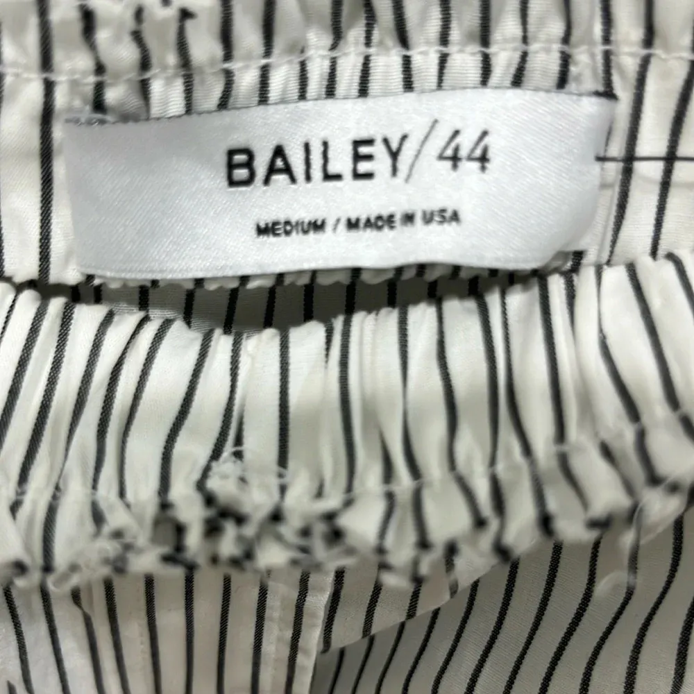 NWT BAILEY 44 Sovereign Off-The-Shoulder Striped Poplin Shirt Sz M - Image 9