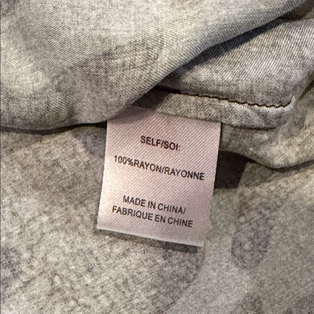 Haute Hippie Gray Camo Sleeveless Muscle Tank Top Women’s M Front Pocket - Image 5