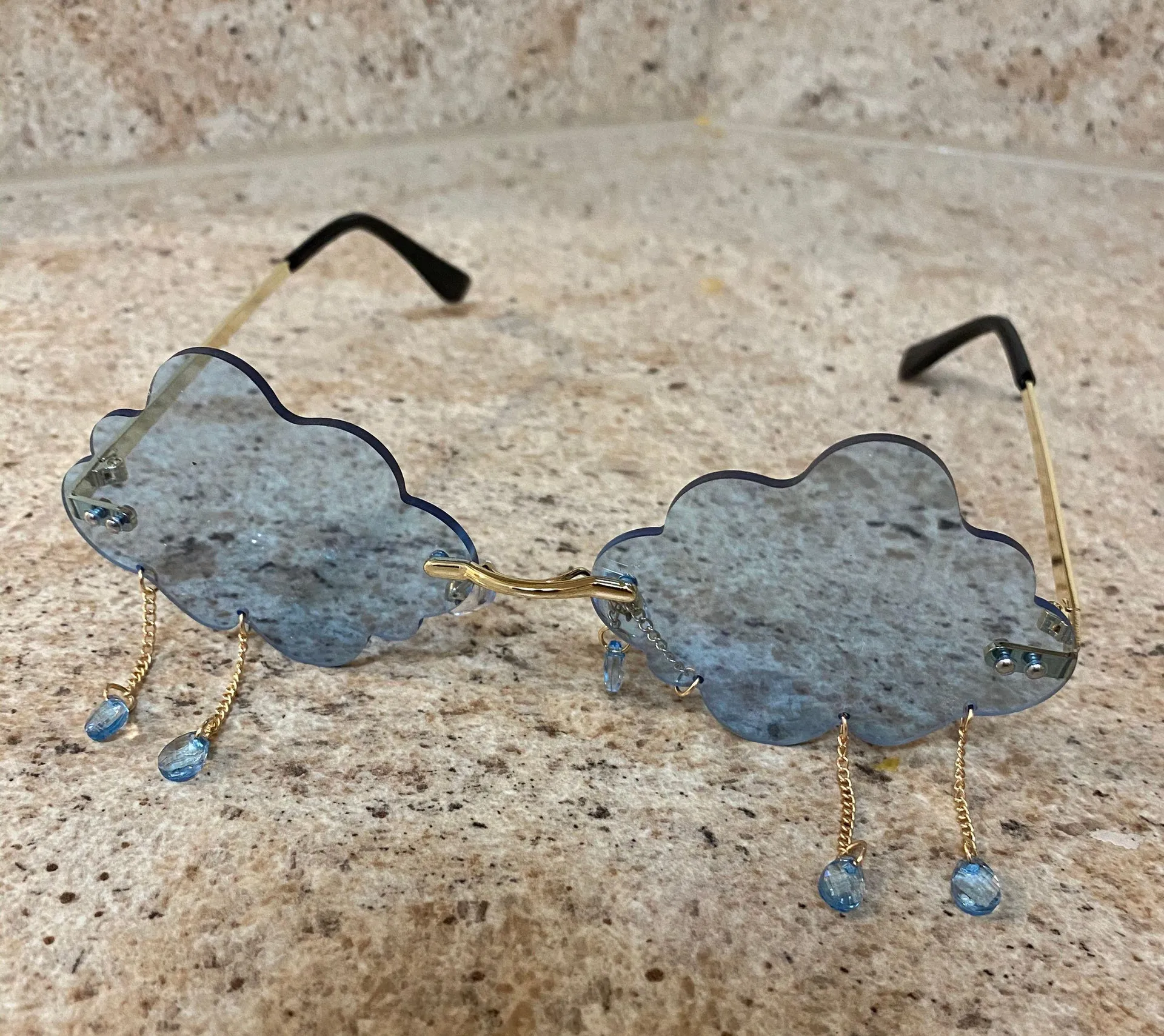 Blue Rain Sky  Drop Sunglasses - Image 3