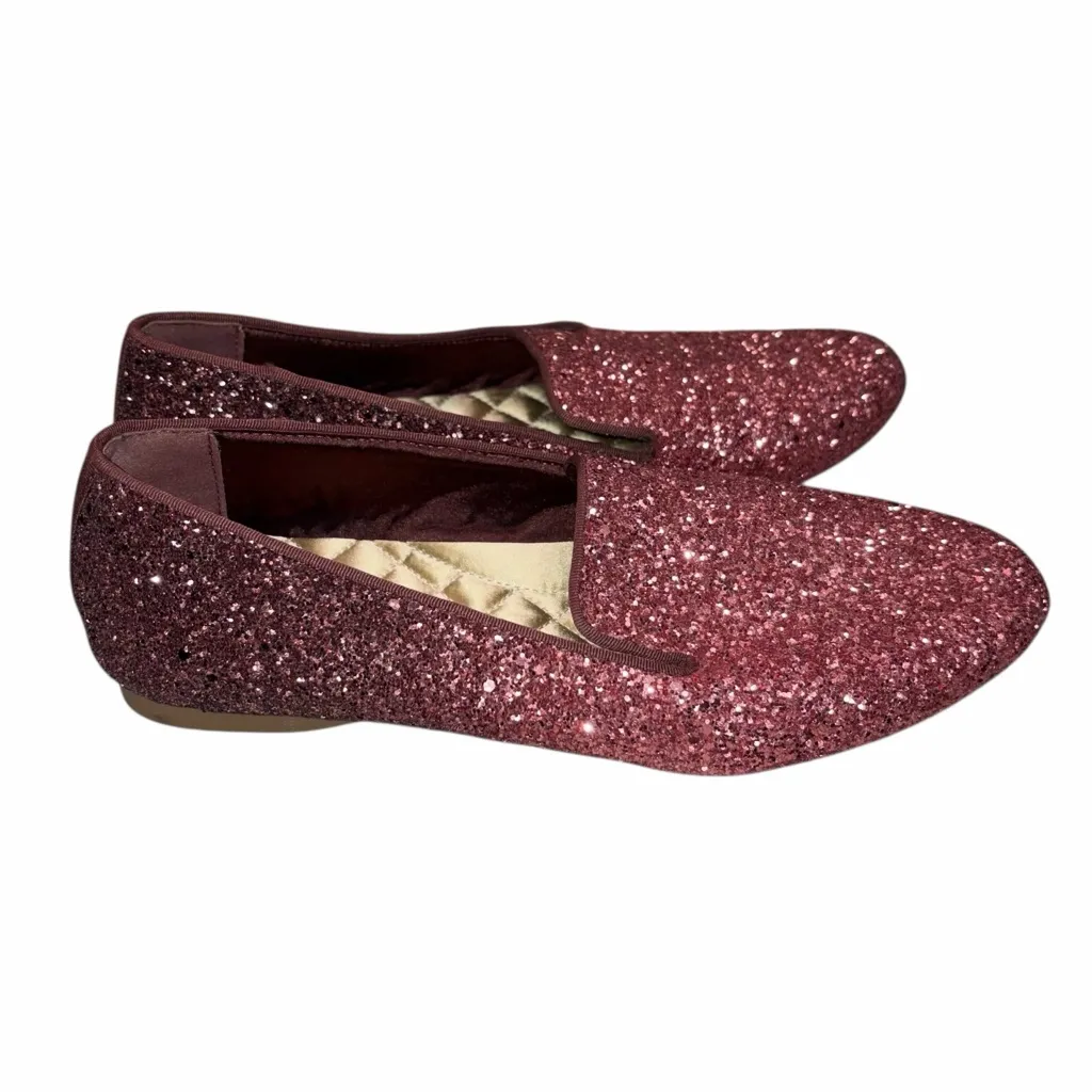 Birdies The Starling Rose Pink Ombre Glitter Loafers Flats Shoes size 8.5 - Image 4
