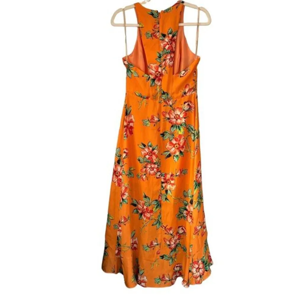 D1 Ali &‎ Jay Orange Floral Maxi Dress Size Small - Image 4