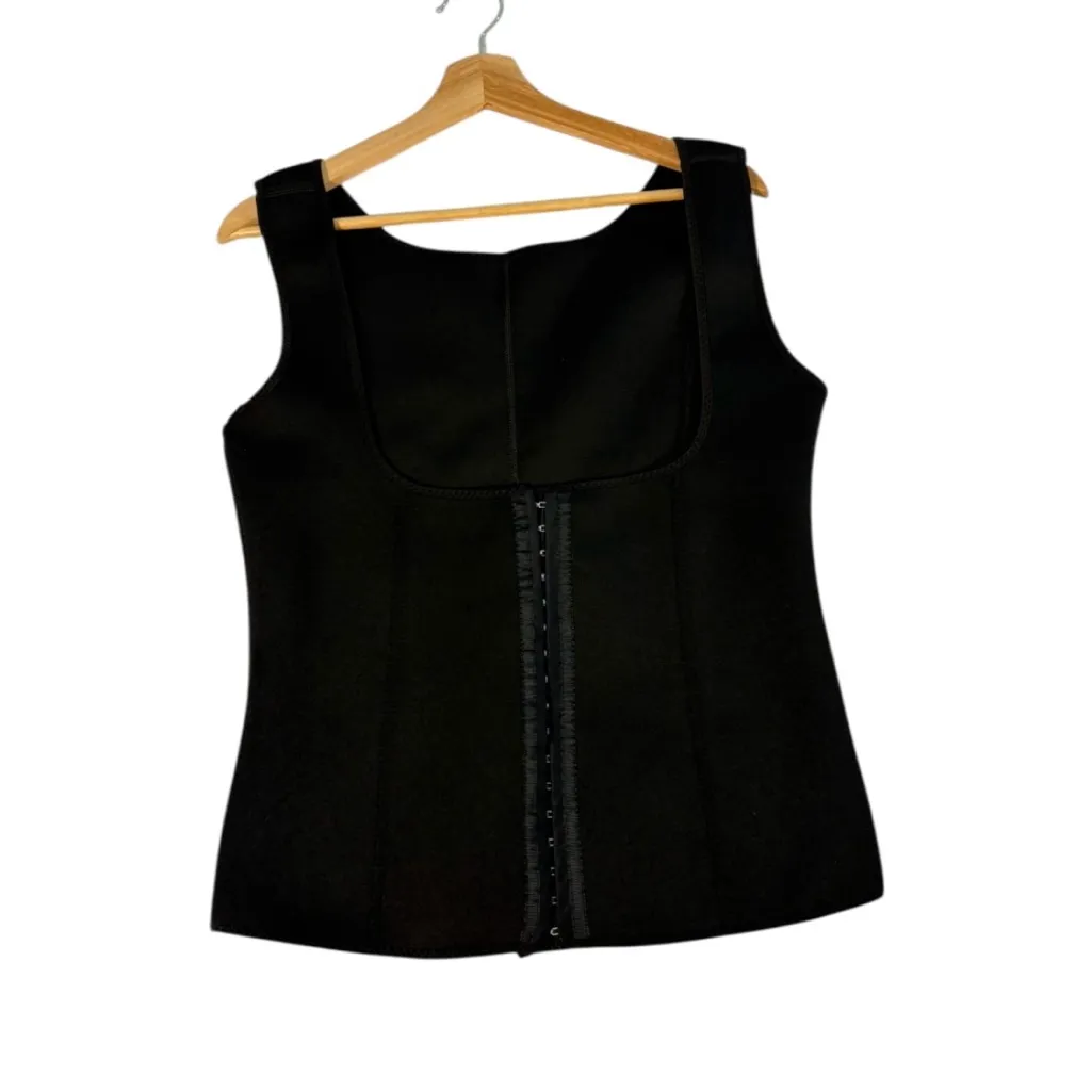 Black Waist Trainer Vest Corset Shapewear Hook & Eye Compression Women’s 2XL Size XXL - Image 2
