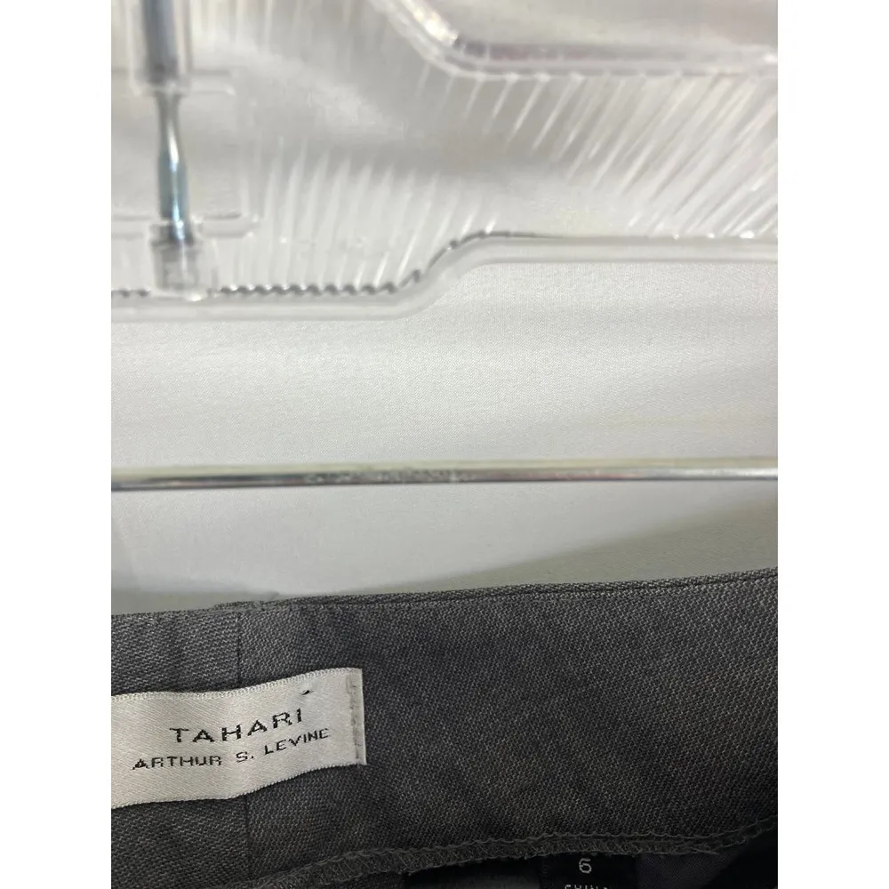 Tahari Arthur S Levine Grey Dress Pants Size 6 - Image 4