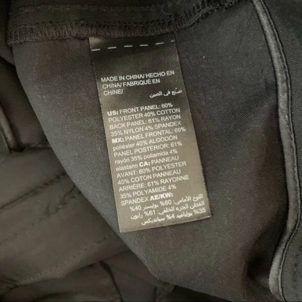 White House Black Market Pants 4 Black Skinny Stretch Textured Sleek Fit - Image 6