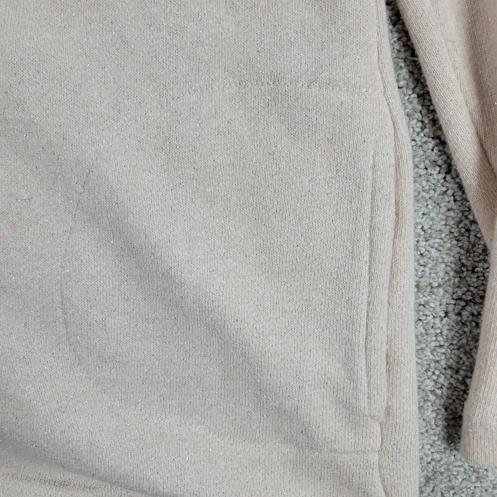 Maurices Sweatshirt Womens 1X Metallic Cream Faux Fur Cowl Neck Pullover Sweater - Image 8