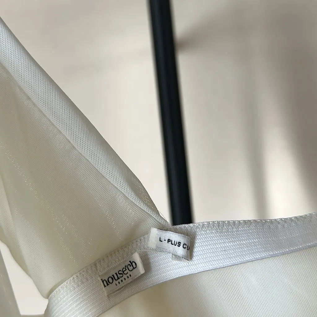 HOUSE OF CB L D-DD 'Valentina' Ivory‎ Asymmetric Cutout Midi Dress NWOT - Image 14