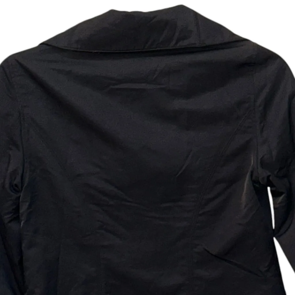 Eileen Fisher Soft Shell‎ Wide Collar Snap Front Jacket Nylon Fleece Lined XS - Image 5