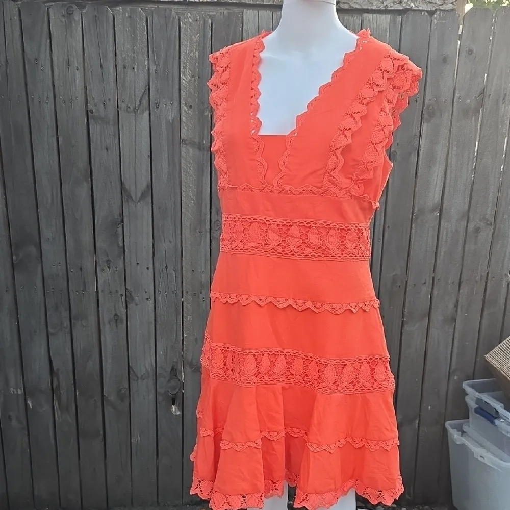 Endless Rose Coral Lace Dress - Image 6