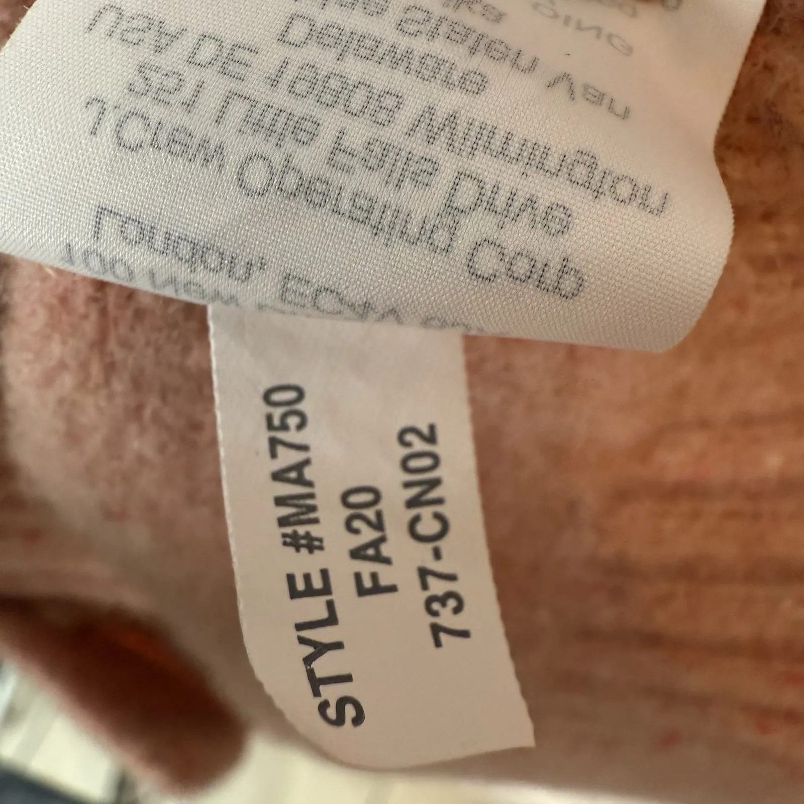 Madewell M‎ Boiled Merino Wool Donegal Maysfield Cardigan Sweater in Peach - Image 7