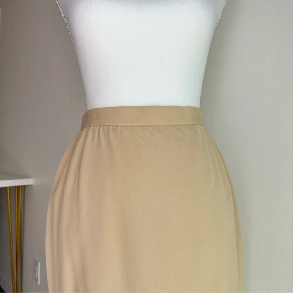Vintage Escada Margaretha Ley Wool Pencil Skirt High Waist Cream Designer Small - Image 5