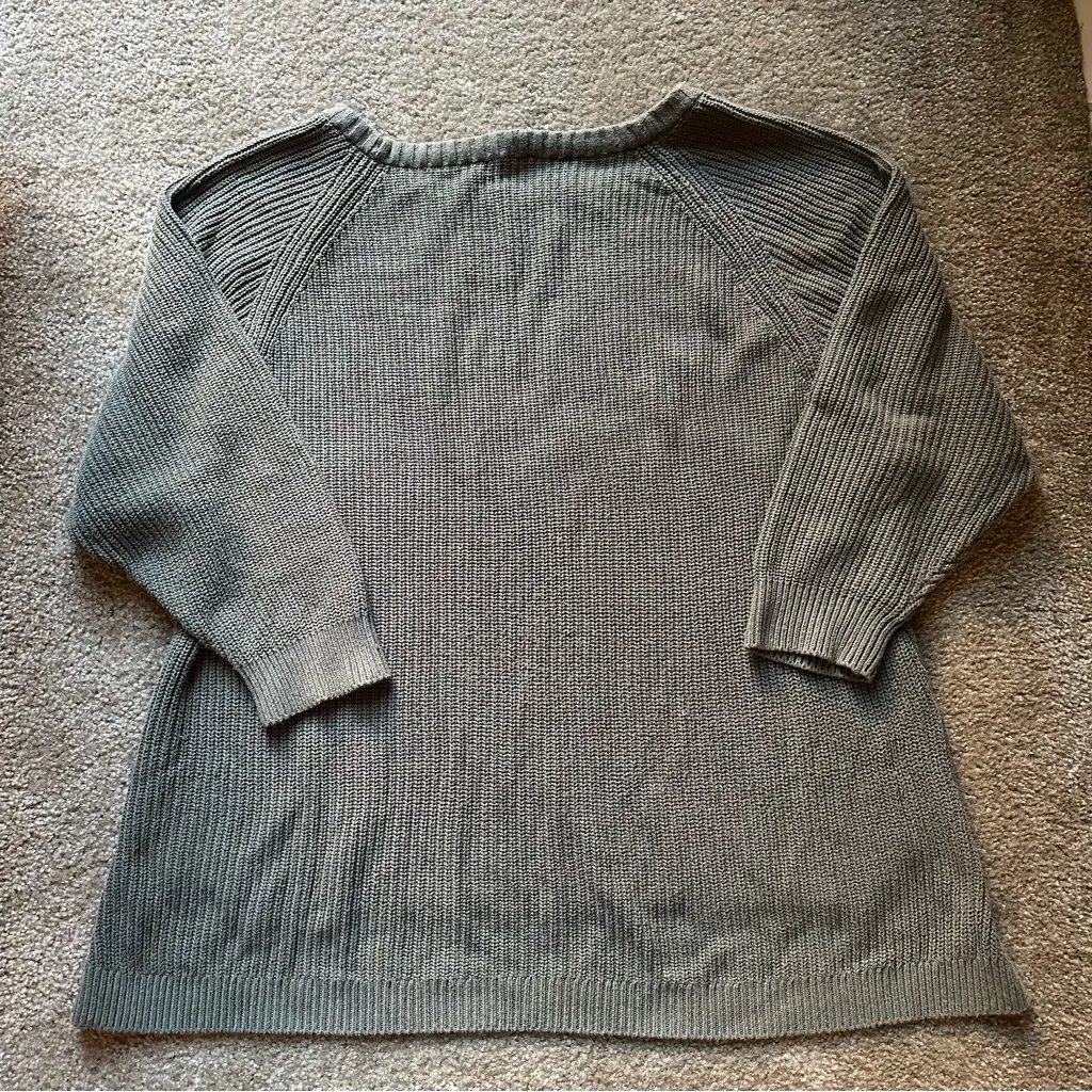 Express Olive Green Knit Sweater - Image 4