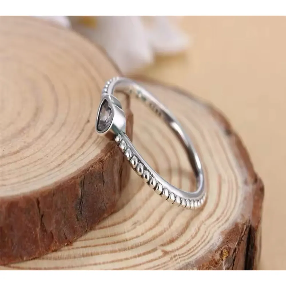 NEW Women's Milgrain 925 Sterling Silver Diamond Simulant Heart‎ Ring, Size 9 - Image 10