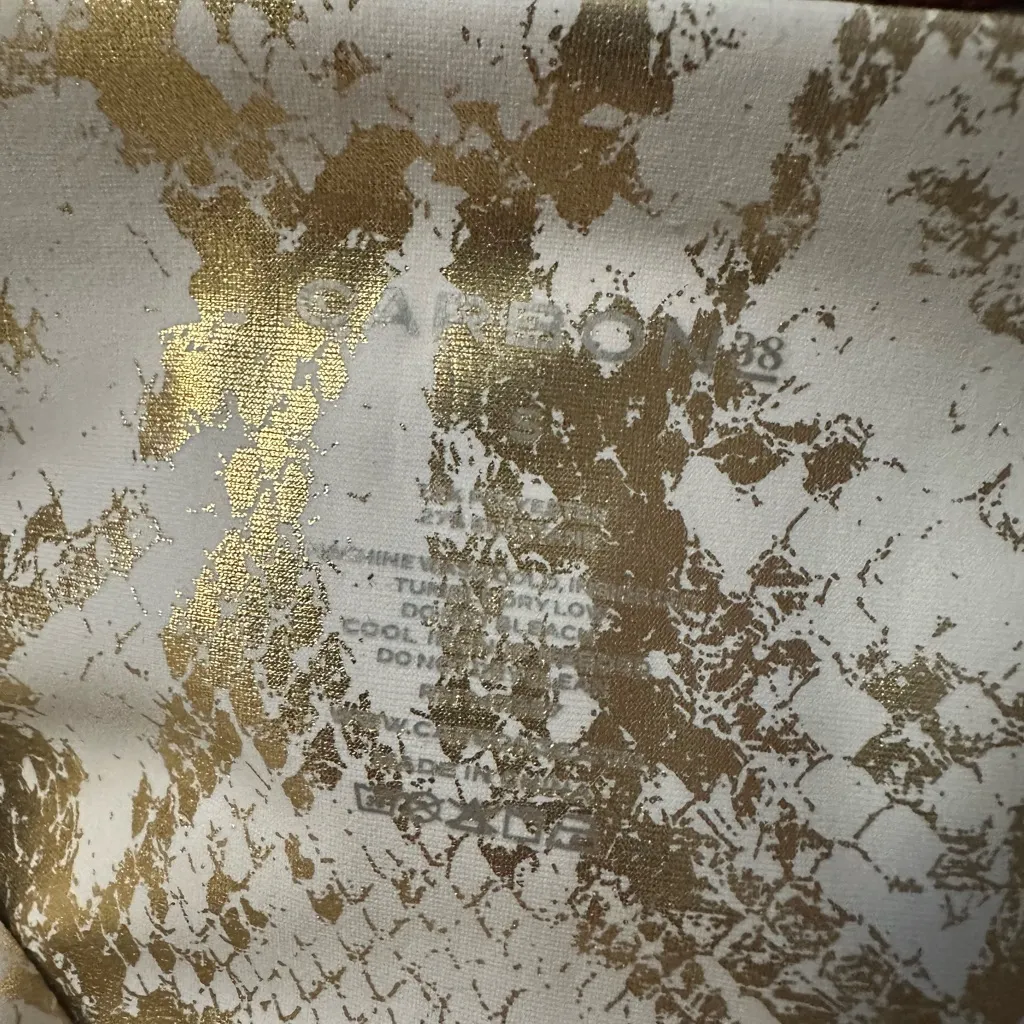 Carbon38 gold metallic animal snake skin print high - Image 4