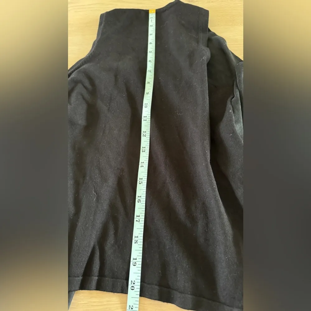 INC International Concepts Fringe Open Vest Faux Suede Black medium - Image 7