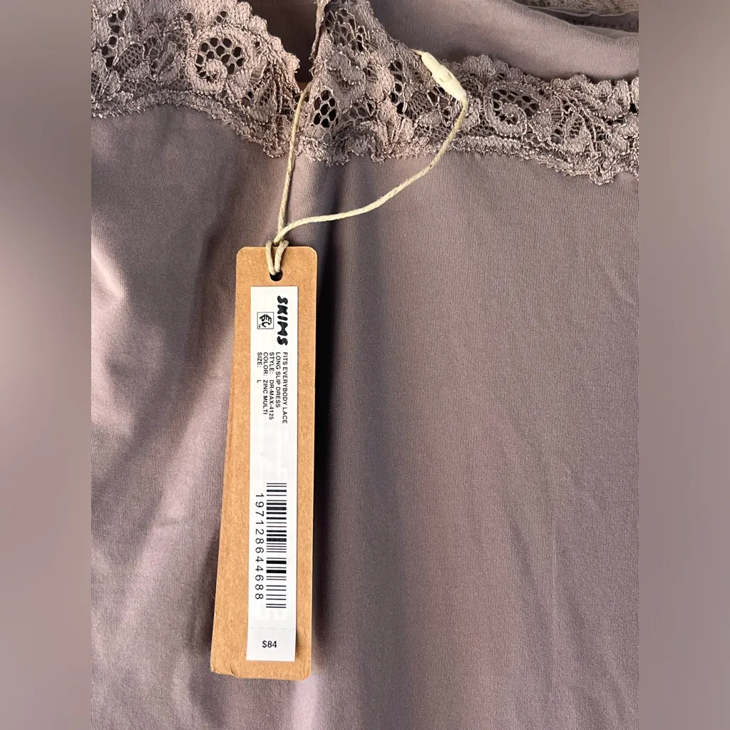 Skims NWT Fits Everybody Lace Long Slip Dress Zinc size large Limited Edition - Image 7