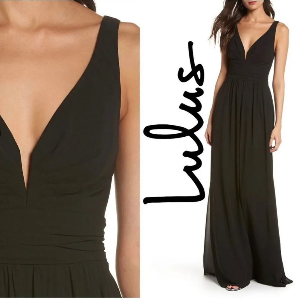 Dress Womens Maxi Chiffon A Line Black Sleeveless Size Small NWT - Image 5