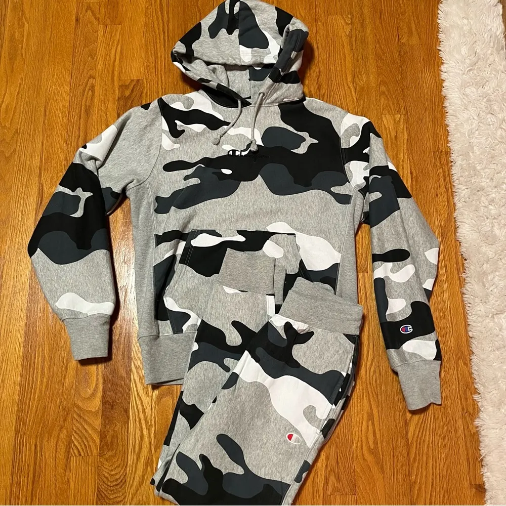 camo hoodie and sweatpants set - Image 3