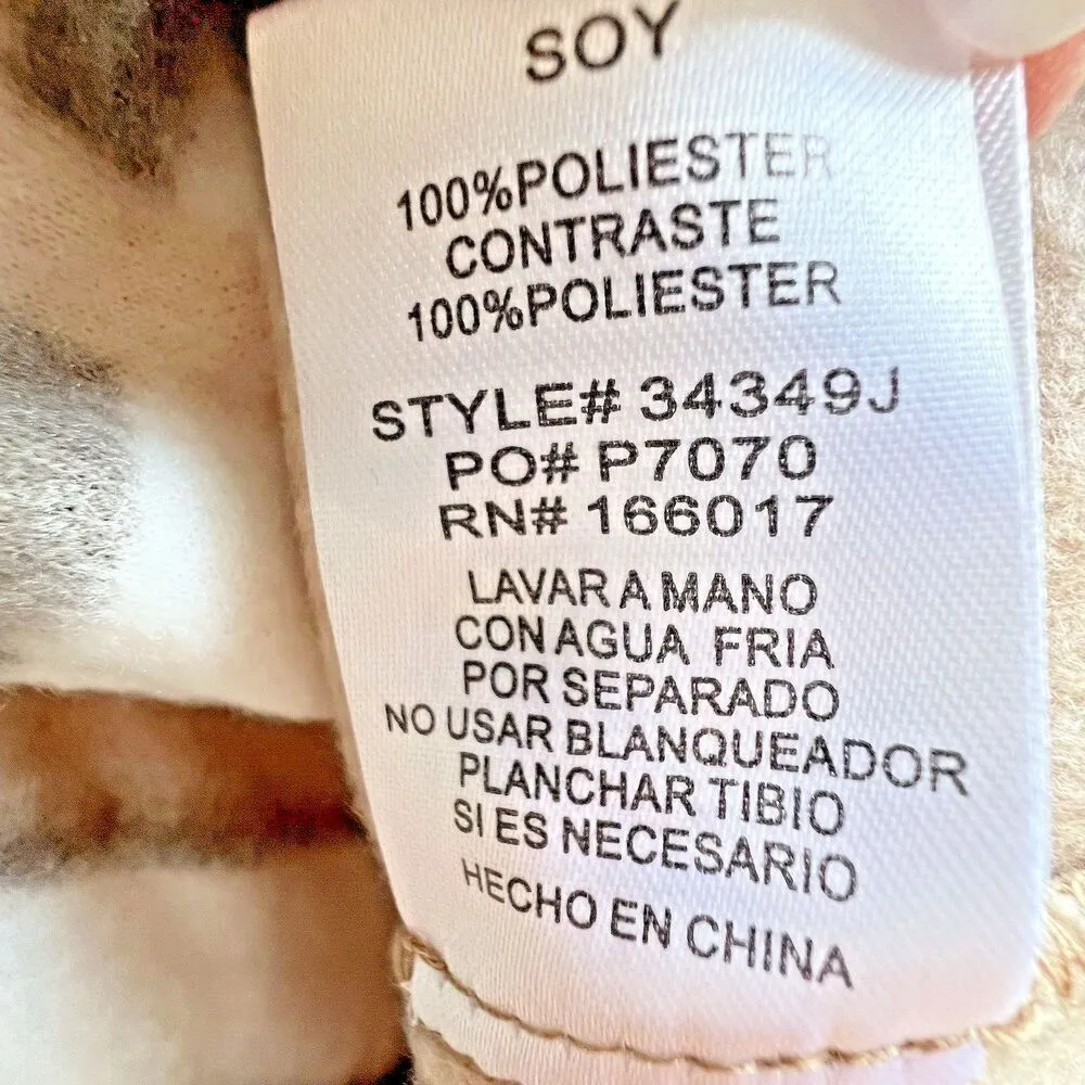 Womens Blue B collection cozy Quilted sweater aztec printed Jacket cowgirl Sz L Tan Size L - Image 8