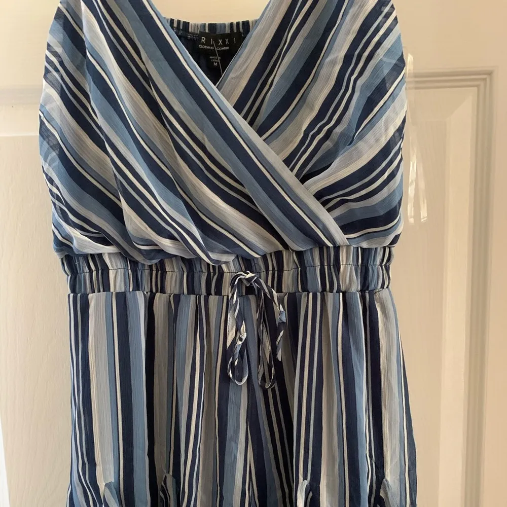 FRANCESCAS blue and white striped romper - Image 3