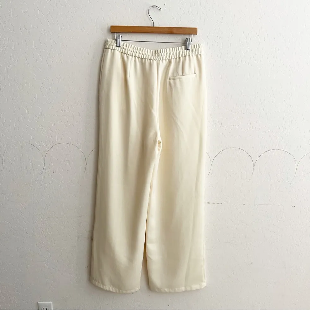 Straight Fit Pajama Pants in Cream - Image 6