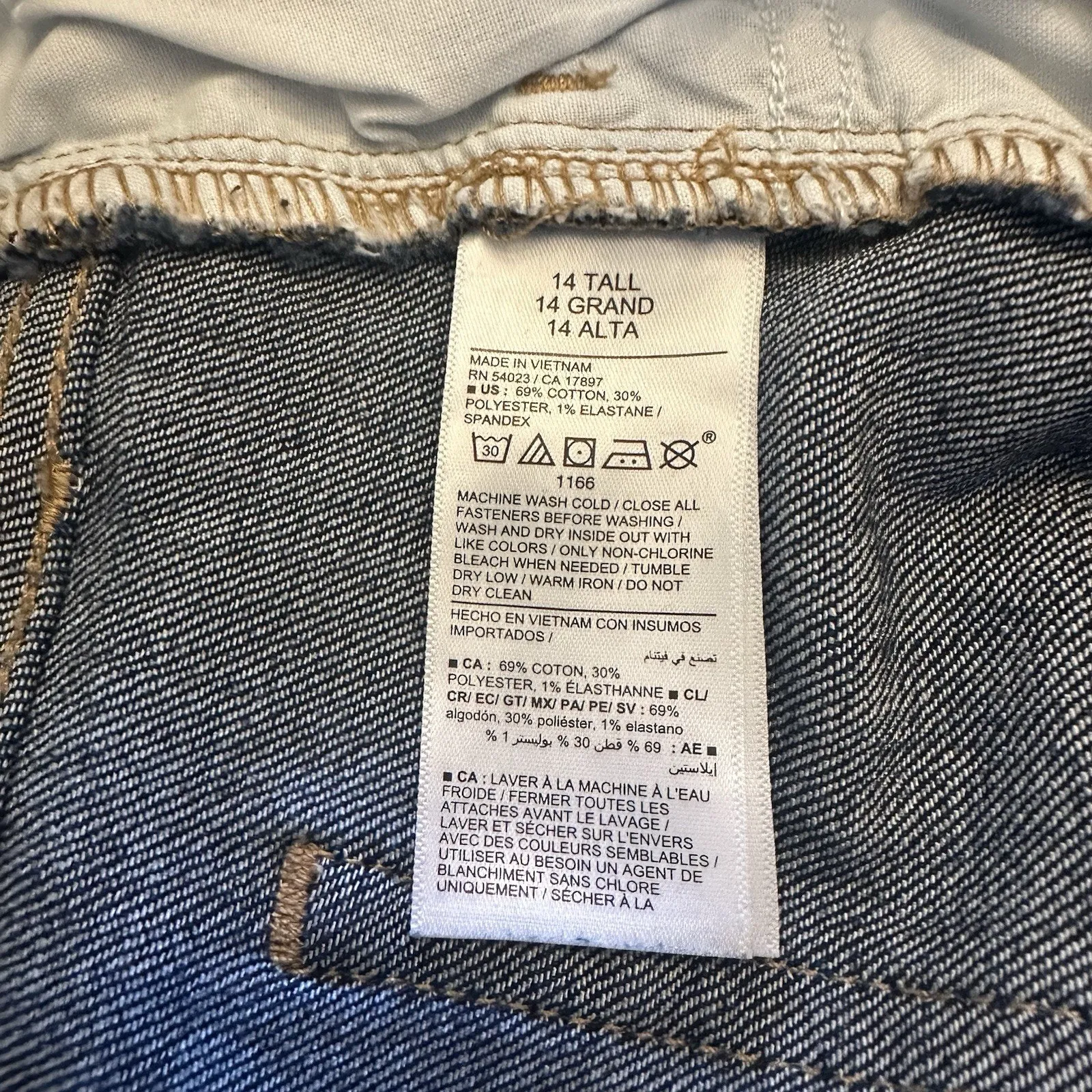 Old Navy Womens High Rise Wow Wide Leg Dark Wash Stretch Denim Jeans 14 Long - Image 5