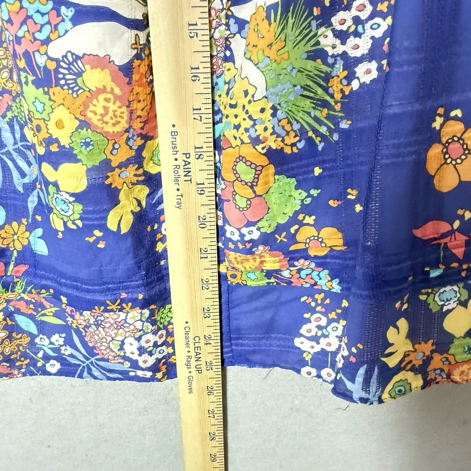 Shoshanna Dress Floral Blue Strapless Lined Cotton Silk Blend Mini Dress Women 2 - Image 10