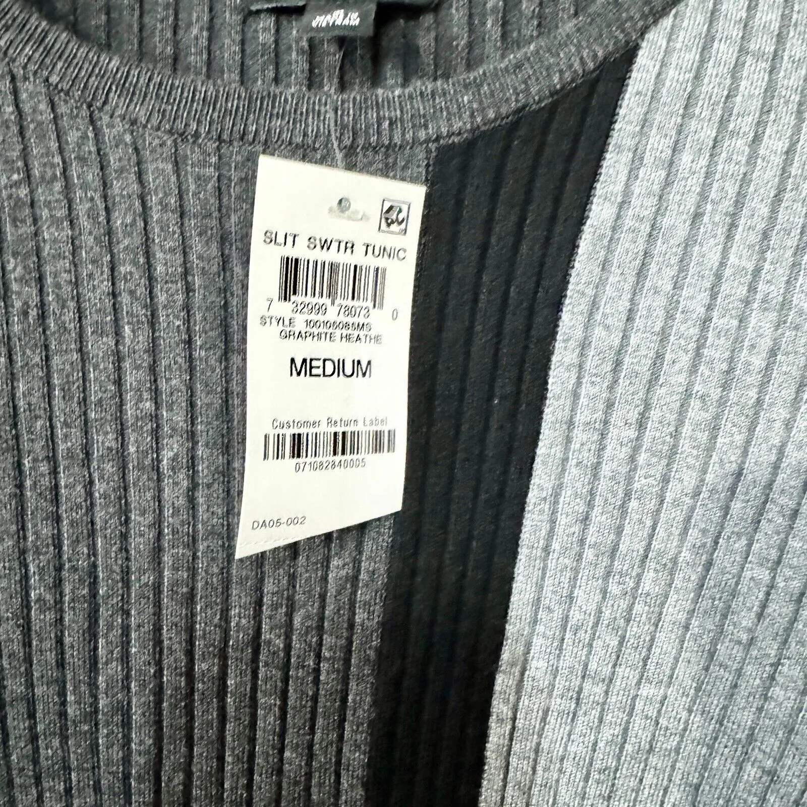 Alfani Dress Women Size M Black & Grey Long Sleeve Crewneck Sweater Colorblock Gray Size M - Image 3